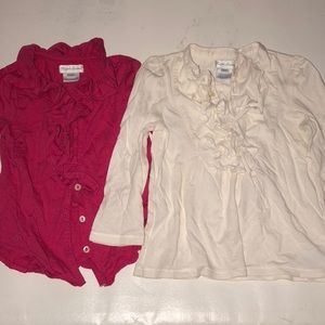 Ralph Lauren shirt bundle. Ivory and hot pink